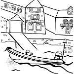 Izzy the inshore lifeboat colouring picture