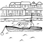 Rufus the offshore lifeboat colouring picture