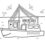 Seymour the ferryboat colouring picture